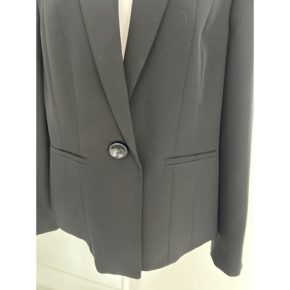 Kasper Womens Black Single Button Tailored Blazer Jacket Professional Career - Picture 3 of 8